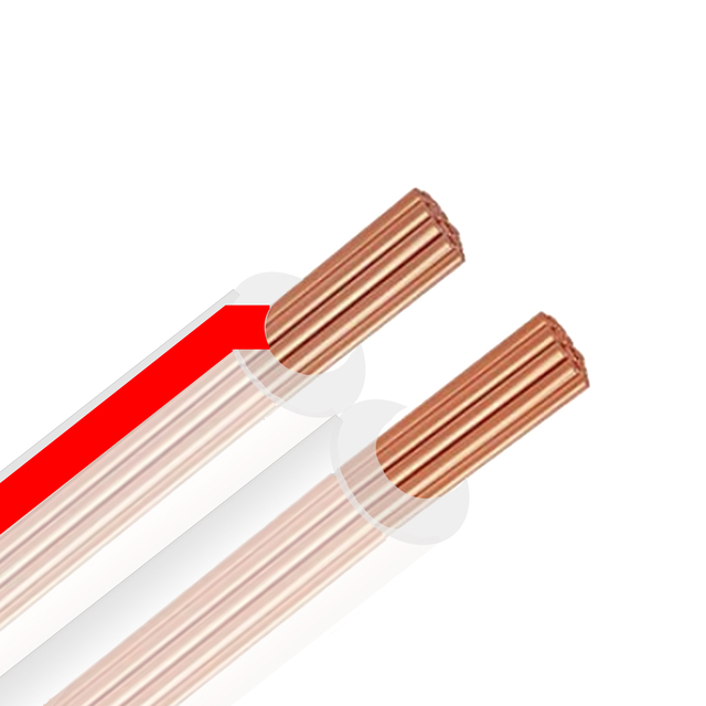 Loudspeaker cable 1.5mm oxygen-free copper(OFC)  Transparent PVC speaker cable wire for multimedia application