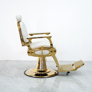 Fauteuil de Barbier Antique Professionnel avec Pompe Hydraulique et Revêtement en Cuir PU Personnalisé – Mobilier de Salon Contemporain - Product Image 5