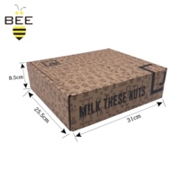 Scatola di spedizione in cartone ondulato personalizzato scatola di carta Kraft marrone semplice con stampa bianca nera scatole di spedizione per le piccole imprese