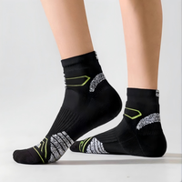 Chaussettes de course professionnelles pour hommes, mi-mollet, semelle éponge épaisse, adaptées aux sports d'automne et d'hiver, cyclisme, basketball, anti-odeur