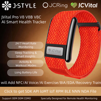 Bracelets connectés intelligents JCVital V8 V8B V8C avec fonctions de bien-être, certifiés CE FCC Reach RPHS, fabricant OEM ODM de bracelets connectés intelligents
