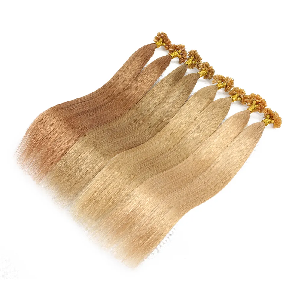 unprocessed human hair wigs Italian keratin tip nail tip human hair extension