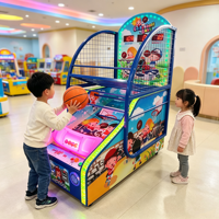 Machine de jeu d'arcade de basketball de rue d'intérieur bon marché, à monnayeur, en plastique, en anglais, pour enfants