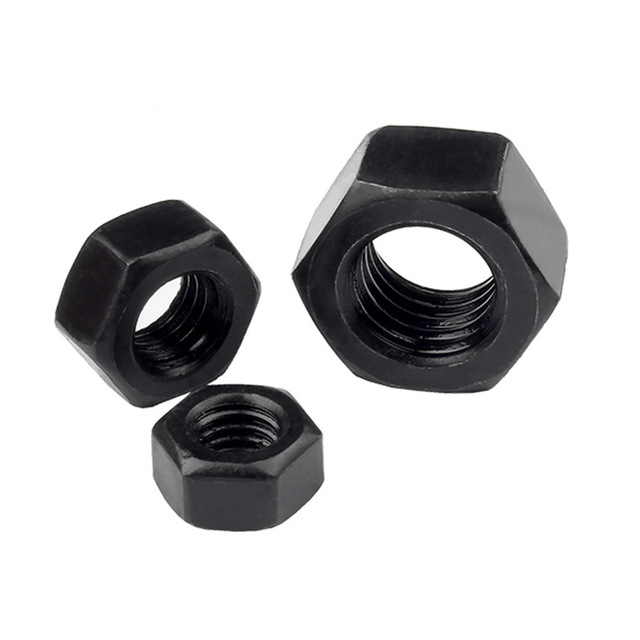 Carbon Steel 8.8 Grade Fine-thread Oxidized Black Hexagonal Nuts