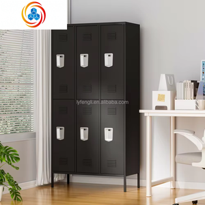 Venta en Línea: Armario Metálico de Almacenamiento de 6 Puertas con Patas de Soporte para Oficina o Vestuario de Gimnasio, Diseño Desmontable - Product Image 3