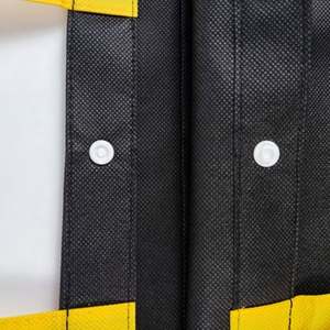 Non Woven <b>Bag</b> Large Flat Large Black Non-Woven <b>Bag</b> With Yellow Handle Custom Low Moq Non Woven Tote <b>Bag</b> - Product Image 4