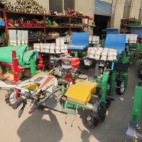 Transplanteur automatique 178F/8HP, moteur diesel, 2 rangs, machine à transplanter les plants de légumes, aubergines, brocolis, melons