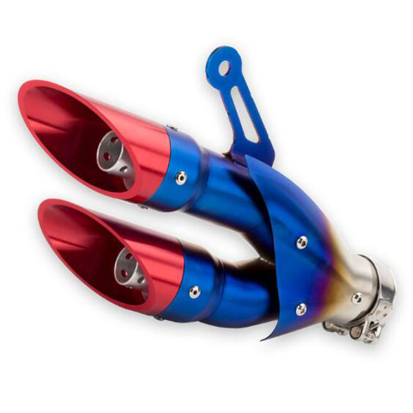 Мотоциклетная Модифицированная выхлопная труба 51 мм, глушитель с двойным портом, цветная выхлопная труба CBR500R GSX250R Z900 NINJA250 MT03 R6