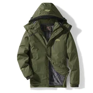 2023 özel açık giyim yastıklı termal dağcılık ceket fermuar kaput erkekler kirpi ceket