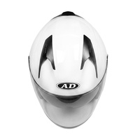 Casque de moto ouvert avec double visière et feux arrière LED intelligents certifiés DOT, casques de motocross demi-face AD Factory