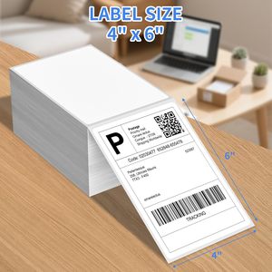 Étiquette personnalisée 4x2 pouces, autocollant d'emballage 100x50mm, étiquette thermique directe 4x6, étiquette d'expédition, adresse postale, étiquette de code-barres FBA SKU - Product Image 3