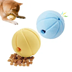 Squeaky Puppy Puzzle Bola Makanan TPR Anjing Treat Pengeluaran Mainan Menerima Kustom Tahan Lama Interaktif Anjing Mengunyah Mainan