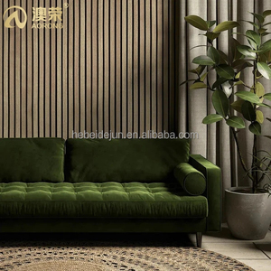 Décoration intérieure <span class=keywords><strong>Isolation</strong></span> acoustique de luxe 3 côtés Tech Placage de bois Lattes de bois Sticker mural Décoration Panneaux acoustiques - Product Image 2