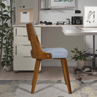 Fournisseur de la Chine Chaise de loisirs Chaise de salle à manger en cuir PU avec pieds en bois pour l'extérieur Chambre à coucher Hôtel Utilisation pour l'heure du café