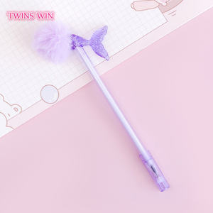Enfants étudiants mignon Cartoon Flutty peluche Gel stylo boule stylo queue de poisson sirène Gel stylo 2655 - Product Image 3