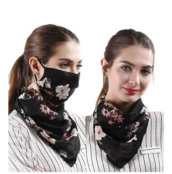 Multipurpose Afdrukken Sjaal Vrouwen Bescherming Facial Sjaal Chiffon Mode Sjaal Milieu Materiaal Aangepaste Patroon