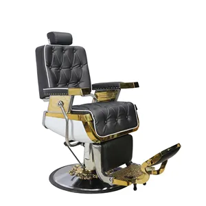 Silla siyah ve altın berber sandalyeleri için Vintage rekabetçi fiyat Styling Salon mobilya satış