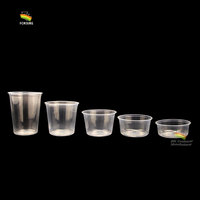 Conteneur alimentaire rond jetable de qualité alimentaire 8/12/16/24/32 oz, boîte alimentaire en plastique PP, contenants de cuisine, gobelet à sauce avec couvercle