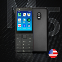 Téléphone portable TIQ MINI M5 US double SIM, écran tactile, clavier, 3+32 Go, Google Play, MTK6761, Android 13