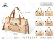 Borsa a tracolla da donna Kabibala in tela con chiusura a cerniera e disegno a cartoni animati - Product Image 1