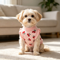 FIRSTWELL Gilet Rose Moderne Classique Blanc Confortable Portable Réglable Mignon Motif Animal Hiver Tissu Tricoté Vacances Décontracté Chats