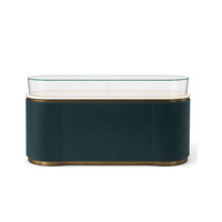 Vitrine à bijoux personnalisée avec dessus en verre et éclairage LED pour magasin de détail, boutique, salle d'exposition, distributeur en gros