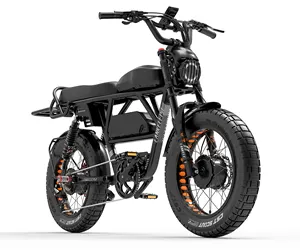 Lankeleisi X-Zwarte Ridder Dual Motor Elektrische Crossmotor 48V 45ah Dual Accu Ebike 20 Inch Fat E Mountainbike