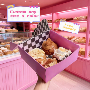 Caja plegable amarilla personalizada apta para alimentos impresión resistente OEM diseño <span class=keywords><strong>de</strong></span> caja <span class=keywords><strong>de</strong></span> regalo para galletas café pr - Product Image 3