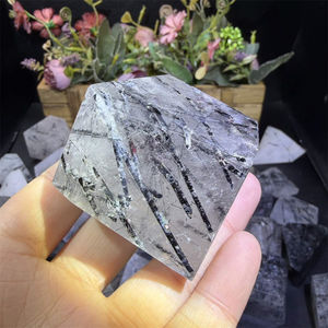 Prodotti in Offerta: <span class=keywords><strong>Pietre</strong></span> <span class=keywords><strong>Curative</strong></span> di Cristallo Energetico, Quarzo Rutilato Nero Casuale per Ornamento - Product Image 2