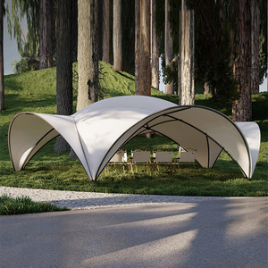 Grande tente de jardin de camping en plein air de luxe en tissu Oxford avec cadre en acier pour les fêtes de glamping dans les hôtels - Product Image 2