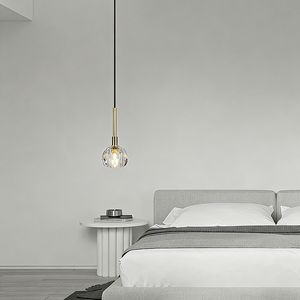 Suspension cylindrique longue en cuivre pour comptoir de cuisine, luminaire suspendu en laiton pour cuisine - Product Image 2