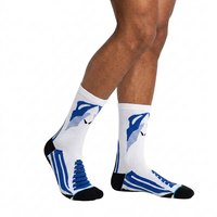 Chaussettes de sport mi-mollet en tricot haute performance, personnalisables avec logo, chaussettes de sport standard pour la course et le fitness
