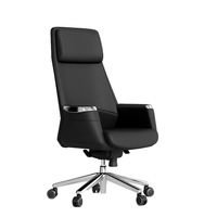 Chaise de bureau de direction en cuir de luxe Boss Light, cadre métallique, pivotante, avec roulettes, dossier haut, accoudoirs, pour la maison, le bureau, modèle PY-19