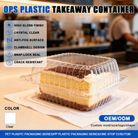 Boîte en plastique transparente personnalisée de qualité alimentaire pour la vente en gros, idéale pour le stockage portable de donuts, desserts et pâtisseries, emballage pour boulangerie
