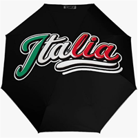 Parapluie pliant entièrement automatique de haute qualité, série à motif de drapeau italien, à baleines flexibles résistantes à la flexion, thème campagnard classique