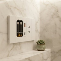 Prise murale multifonctionnelle US British Standard 118 étanche 10A avec câble d'extension et charge rapide USB-C 20W PD