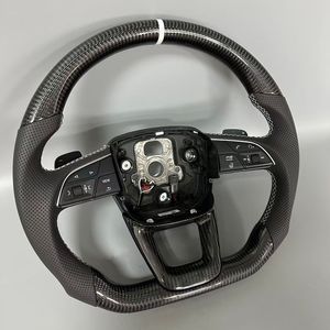 Mejoras de mecanizado personalizadas de fábrica, fibra de carbono Real para <span class=keywords><strong>Audi</strong></span> A1 A3 A5 A7 A6 A8 R8 Q3 Q5 Q7 Q8 B9 SQ5L SQ7 SQ8 S4, <span class=keywords><strong>volante</strong></span> - Product Image 6