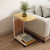 Table basse mobile en bambou, meuble de salon, étagère de rangement, chariot simple et moderne, table d'appoint de canapé