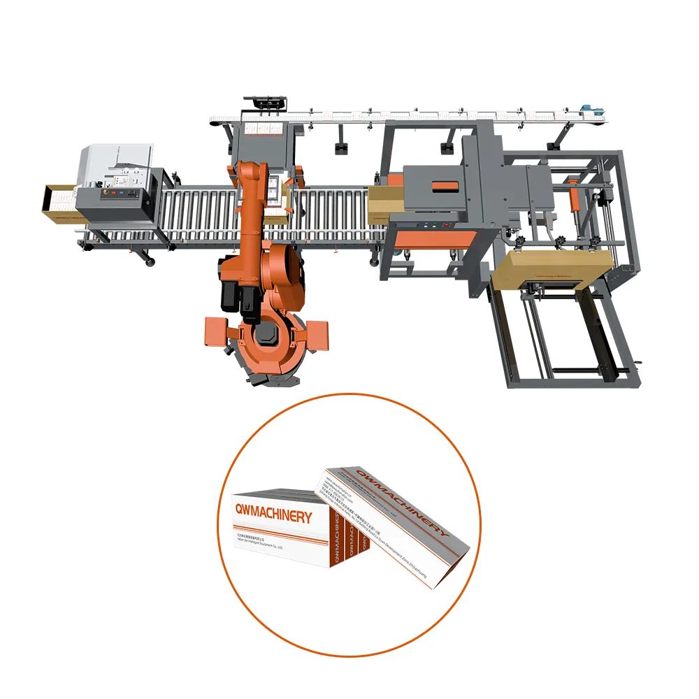 Fully Automated Carton Packaging Line With Carton Erector Sealer Machine