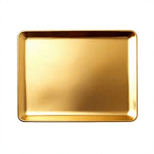 Plateau de service carré décoratif en cuivre - Product Image 1