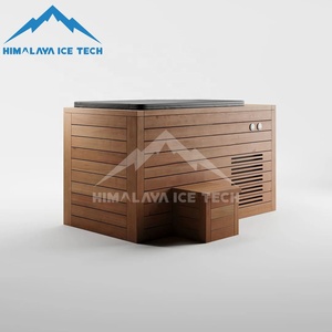 Bain froid de luxe pour la maison - Cèdre rouge et acier inoxydable, auto-refroidissant avec refroidisseur de bain de glace 1,5 CV et ozone pour le bien-être intérieur - Product Image 5