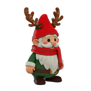 รูปปั้นคนแคระนอร์ดิกวู้ดแลนด์พร้อมเขากวางทำจากเรซิ่นทาสีด้วยมือสำหรับบ้านและลานบ้านที่ทนทานสำหรับตกแต่งกลางแจ้ง - Product Image 3