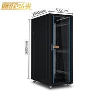 Armoire serveur haute capacité 32U 1000*600*1600mm avec porte perforée, rack sur pied pour données d'entreprise