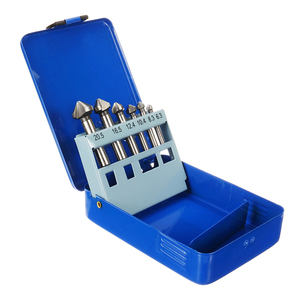 6Pcs 6.3-20.5mm Chamfering <strong>End</strong> <strong>Mill</strong> Cutter 3 Flute Round Shank 90 Degree HSS Countersink Deburring Tapered Drill Bit - Product Image 4