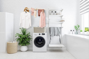 Cintre pliable en bois support <span class=keywords><strong>pliant</strong></span> rétractable support mural étendoir à <span class=keywords><strong>linge</strong></span> pour salle de bain intérieure - Product Image 2