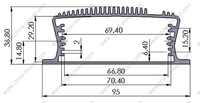 Sanhe 17-128 Personnaliser profilé en aluminium extrudé Contrôle électronique boîtier en aluminium PCB boîtier électrique