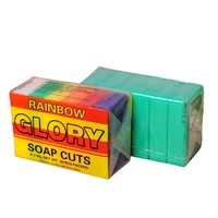 Savon à lessive/bain Reebay en couleurs arc-en-ciel mélangées, 90 g par pièce, lot de six, savon en barre haute mousse pour la famille