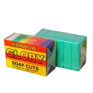 Reebay彩虹混色洗衣皂/沐浴皂每片90克六包高发泡家庭香皂
