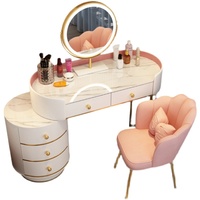 Table de toilette moderne et simple de luxe léger avec armoire de rangement pour chambre principale