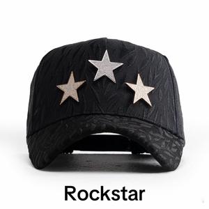 Wholesale Barbas Hats Rich Forever Embroidered Baseball Cap Suede 5 Panel Curved Brim <strong>Rockstar</strong> BARBAS HATS Originals - Product Image 3